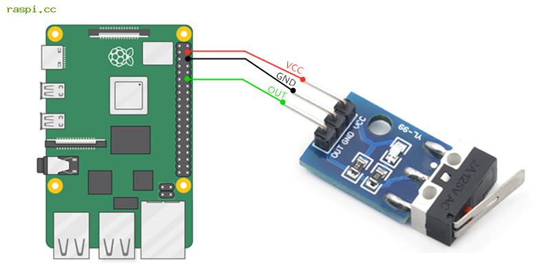 碰撞传感器实验教程，树莓派Python编程