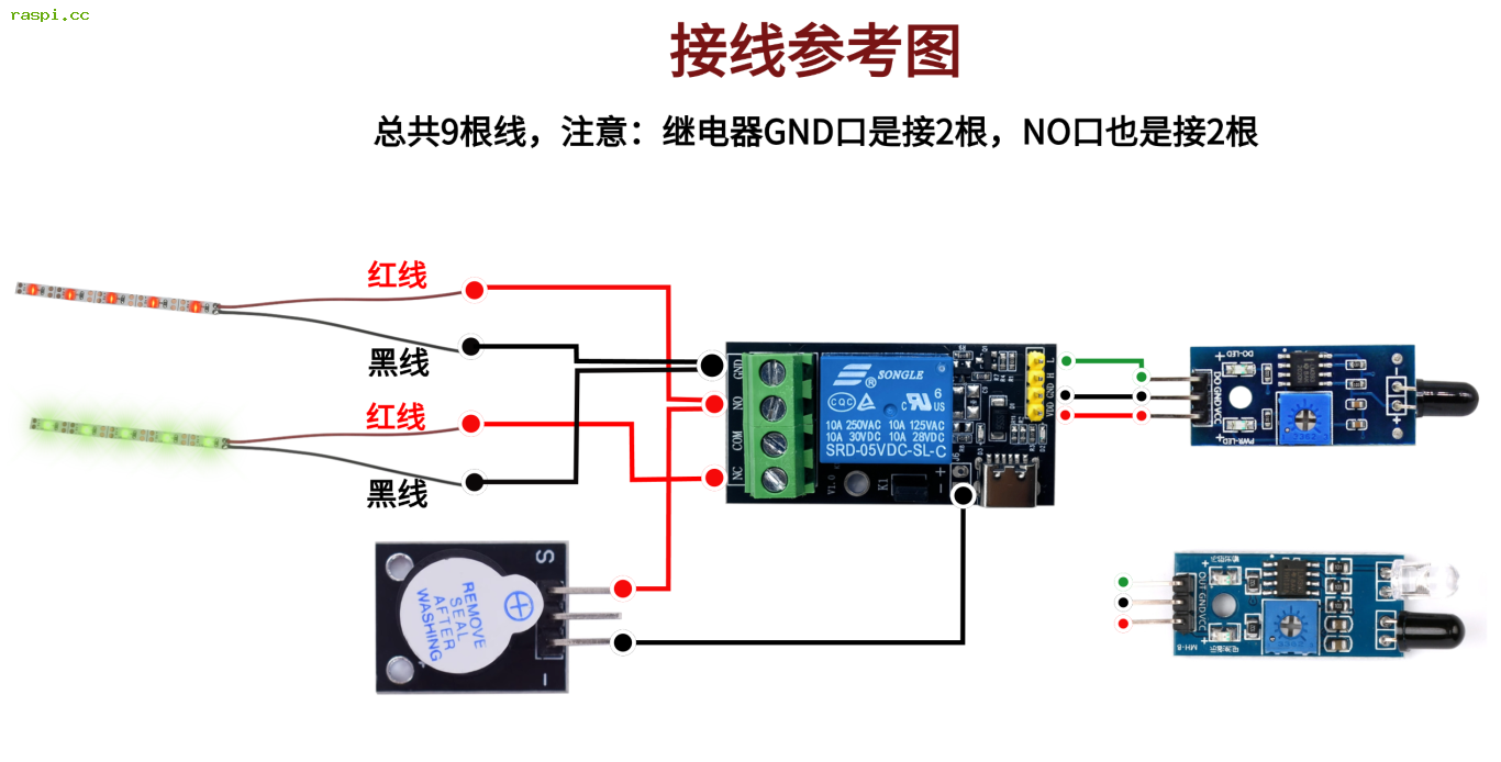 障碍+火焰传感器实验套件